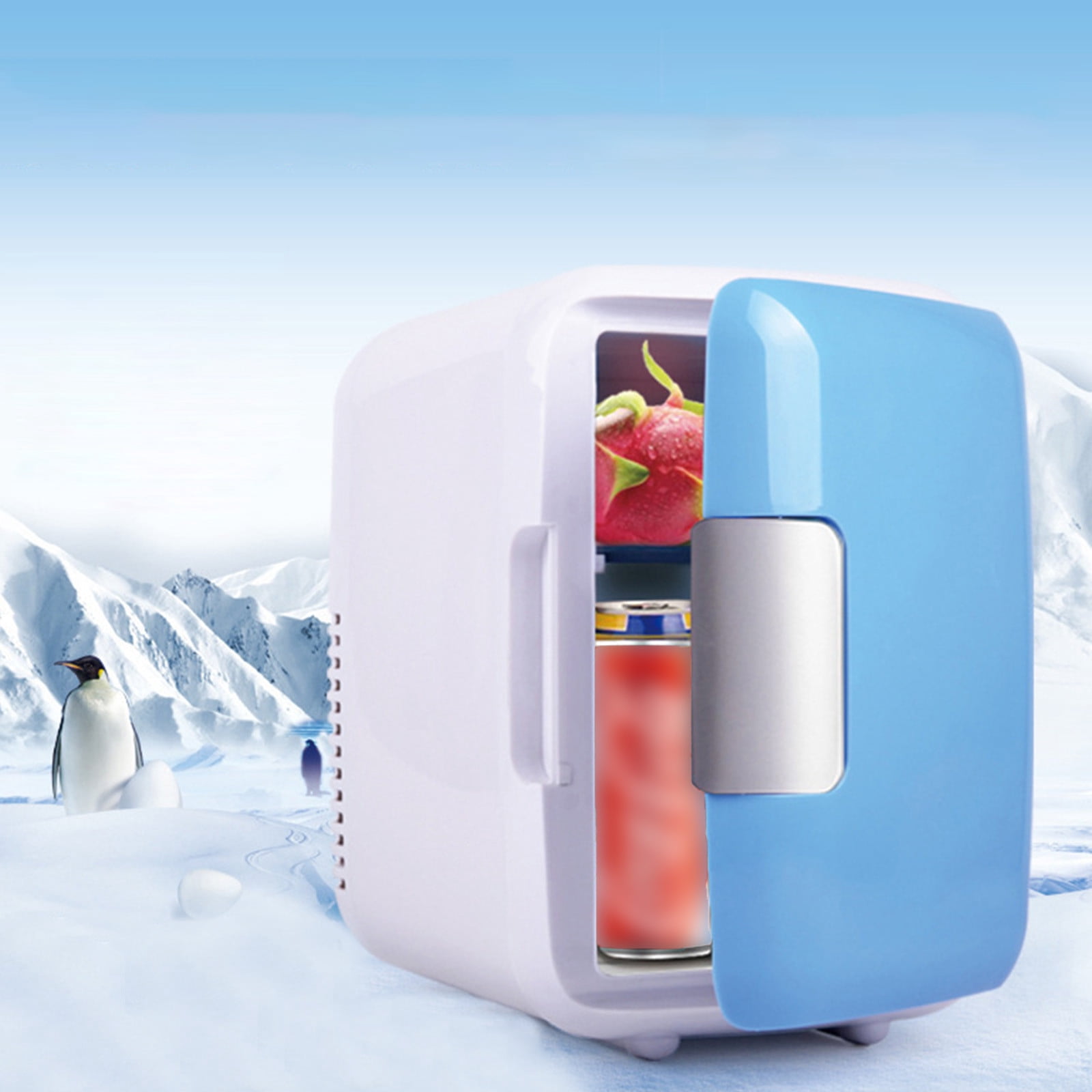 Mini Fridge 4 Liter/6 Cans For Bedroom Office Dorm & Car Personal Small Refrigerator For Makeup Beverage Drinks Portable Thermoelectric Cooler & Warmer Mini Fridge For Bedroom High-quality