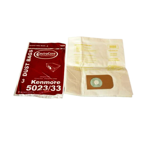 Replacement Part For Kenmore 5023, 5033, Type E, DVC Canister Vacuum Cleaner Paper Bags 3PK # 129SW