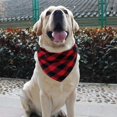 thumbnail image 2 of Paquete de 2 pañuelos para perros, pañuelo clásico navideño a cuadros para mascotas, bufanda, baberos triangulares, conjunto de pañuelo,, 2 of 5