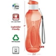 thumbnail image 5 of Milton 17 oz Pastel Color Plastic Water Bottles with Wide Mouth and Flip-Top Lid (4 Pack), 5 of 6