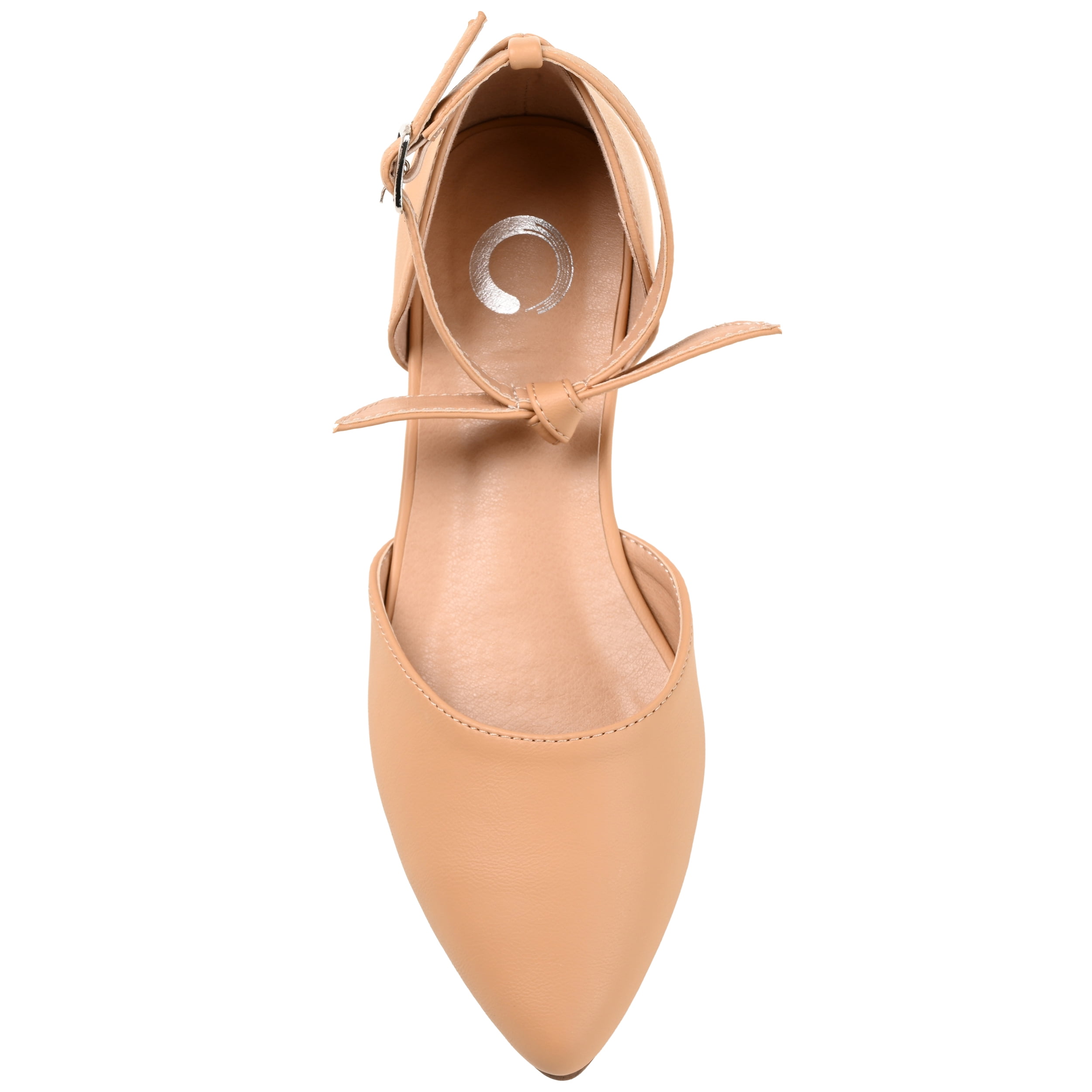 Journee Womens Vielo Ballet Almond Toe Buckle Flats, Widths Available