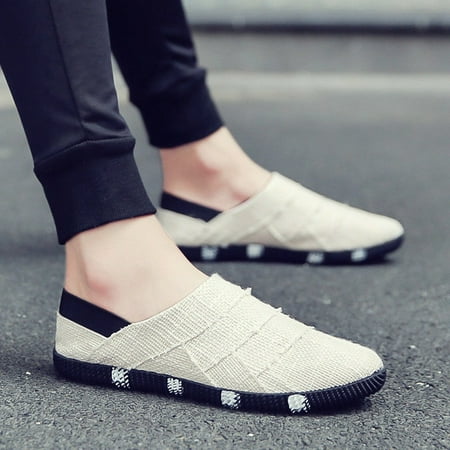 

Summer Ethnic Style men Espadrille Casual Flats Shoes Canvas Driving Loafers Flats Hemp Insole Shoes 2020