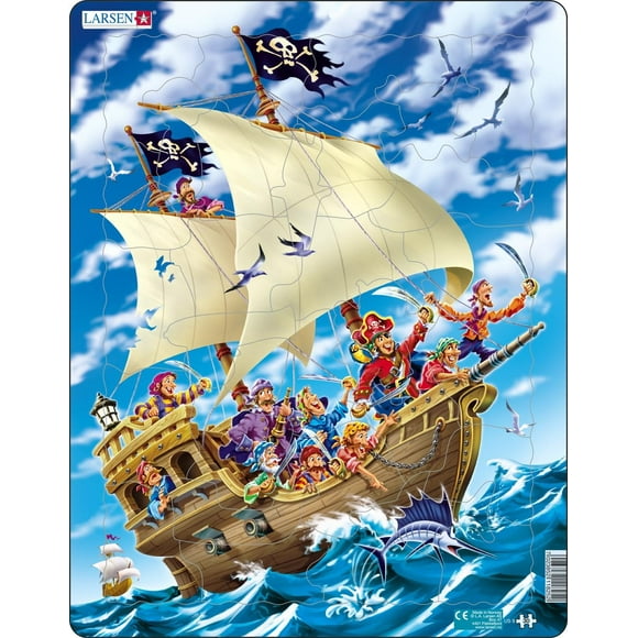 Larsen Puzzles Pirates 30 Pièces Puzzle pour Enfants