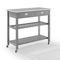 thumbnail image 3 of Crosley Chloe Stainless Steel Top Kitchen Cart in Gray, 3 of 19