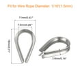 thumbnail image 2 of 50 Pack M1.5 Stainless Steel Thimble for 1/16" Dia Wire Rope, Wire Rope Cable Thimbles Rigging for Marine, 2 of 6