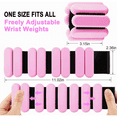 thumbnail image 2 of Pilates Wrist & Ankle Weights for Women, Wearable Strong Arm & Leg Weights Set of 2(1Lbs Each), Adjustable Ankle Weights for Walking, Yoga, Dance, Barre,Gym, 2 of 7