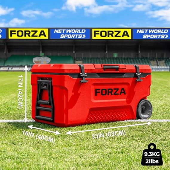 Forza Arctic Vault 76QT Wheeled Cooler Box | Heavy-Duty Insulated Ice Chest with Pneumatic Wheels and Ergonomic Handles - Beach, Camping, Sports