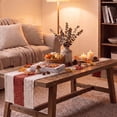 thumbnail image 2 of Sm:)e Boho Macrame Caramel Woven Table Runner 12x36 Inch, Seasonal Holiday Hollow Kitchen Dining Table Decoration for Home Party Decor, 2 of 12