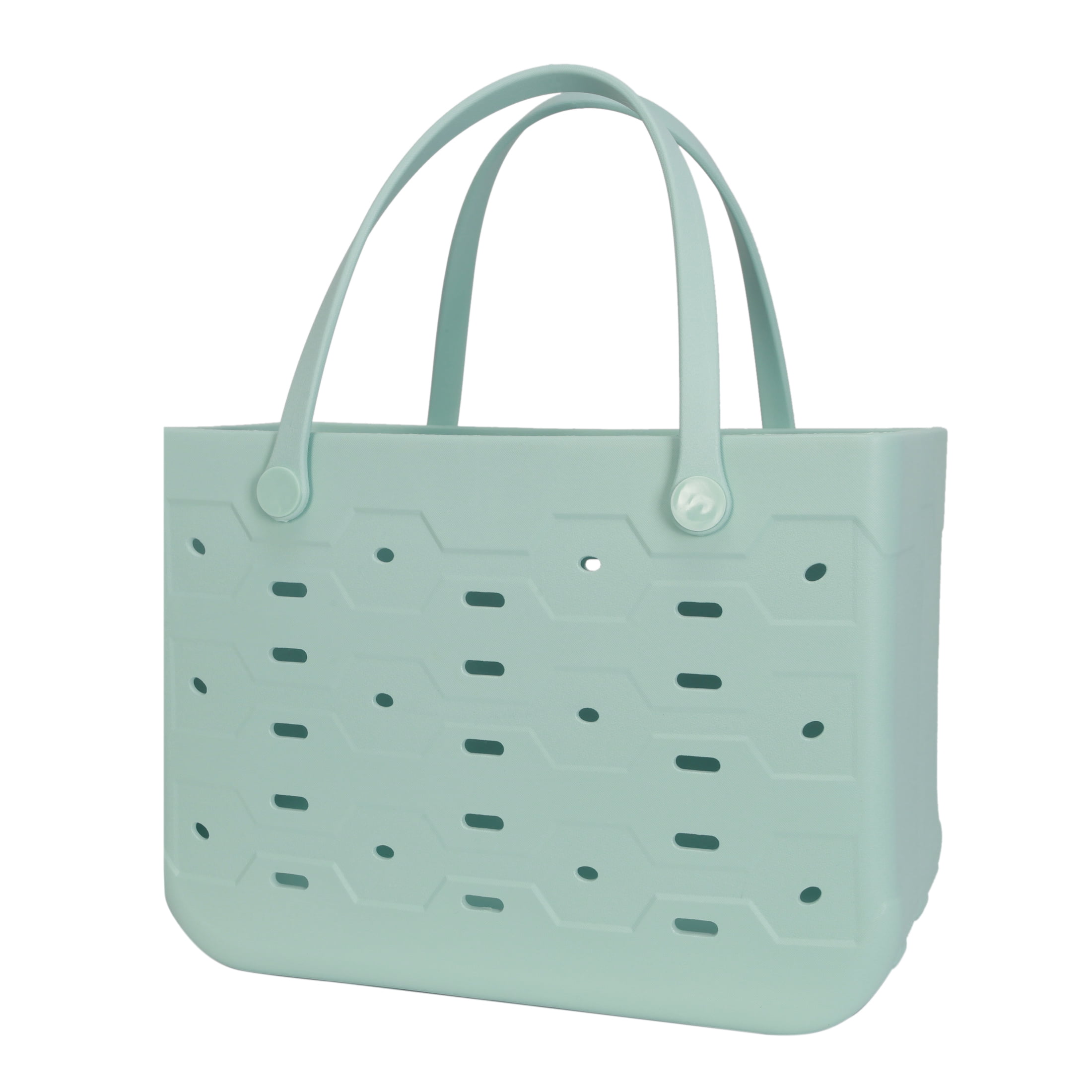 Mainstays All Purpose, Large EVA Flex Tote – 18in W x 8.75in D x 13in H – Waterproof, Washable - Classic Mint