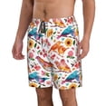 thumbnail image 2 of Kdxio Flowers Birds And Butterflies Pattern Mens Casual Shorts - Drawstring Summer Beach Sports Shorts for Men, 2 of 9