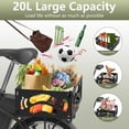 thumbnail image 6 of Heavy Duty Rear Bicycle Basket for Electric Bikes - 110LB Capacity, Rust-Resistant Steel with Cargo Net & Liner, Easy Installation for Daily Commute, Shopping & Delivery（Pipe/Tubing）, 6 of 7