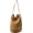 Brown, variant on Quilted Bucket Shoulder Bag for Women Large Soft Totes Purse Casual Working Handbag Top-handle Satchel