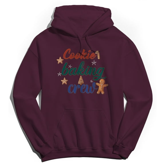 Haywood & Main Cooking Baking Crew Graphic Maroon Men's Cotton Pullover Hoodie