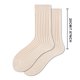 thumbnail image 3 of Minnieouse 3 pares de calcetines elásticos para mujer aptos para todos los pies calcetines estables fijos Otoño Invierno calcetines de lana para Medias azul real, 3 of 6