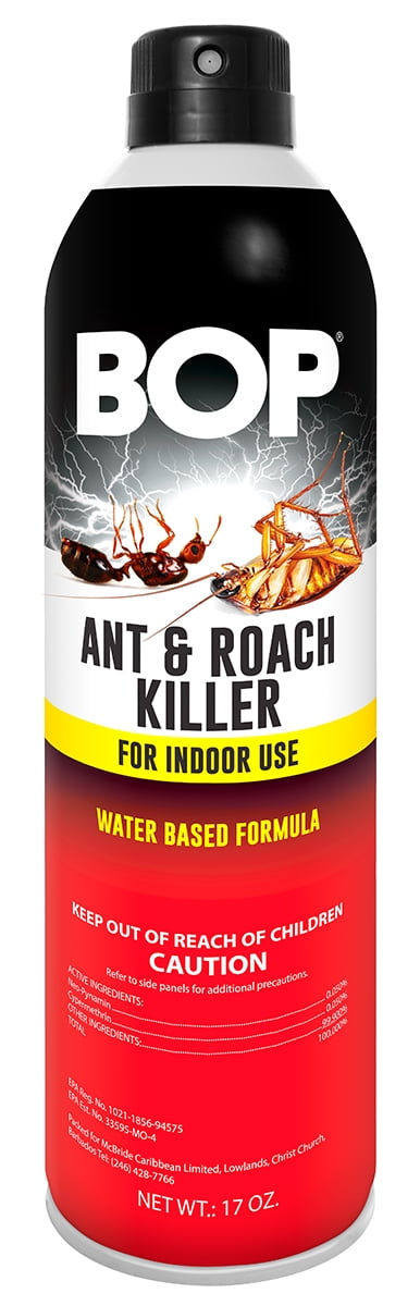 BOP Ant & Roach Killer,  17 oz, Easy To Use Pest Control Spray, Kills Bugs On Contact And Keeps Your Home Insect Free, Indoor/Outdoor Use For Quick Results