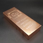 5 lb Copper Bar Paperweight | .999 Pure | Chemistry Element Design with Certificate of Authenticity by Mint State Gold