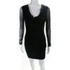 Pre-owned|Catherine Malandrino Womens Silk Off Shoulder Bodycon Dress Black Size Petite