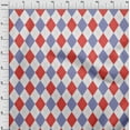 thumbnail image 4 of oneOone Viscose Chiffon Red Fabric Check Argyle Quilting Supplies Print Sewing Fabric By The Yard 42 Inch Wide, 4 of 5