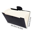 Transparent Accordion File Folder, A4 Expanding Document Organizer with ...