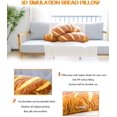 thumbnail image 2 of Juguete de peluche 20 En 3D Simulación Forma de pan Almohada Suave Lumbar Baguette Cojín trasero Comida divertida Juguete de peluche Fason HMYH518, 2 of 4