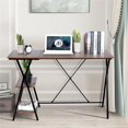 thumbnail image 4 of FurnitureR Maddie Modern Engineered Wood Computer Desk with Shelves in Brown, 4 of 8