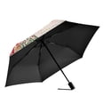thumbnail image 2 of FORMRS Travel Umbrella Folding Auto Open Close Windproof Rain UV Protection, Brown Gingerbread House, 2 of 8