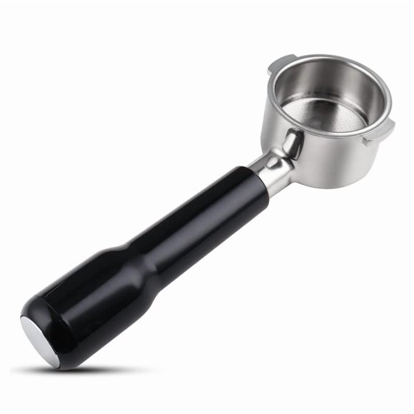 Portafiltro de 51 mm para Delonghi ECP3420/EC155/BCO430/EC260 Portafiltro sin fondo de 51 mm 2 orejas Piezas de repuesto de acero inoxidable para mango Delonghi CAPFEI NA