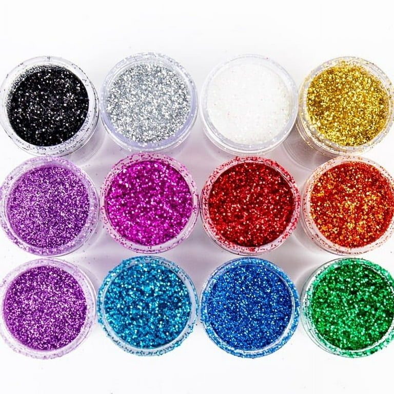 Hello Hobby Multicolor Glitter Shakers, 12-Pack