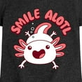thumbnail image 3 of Instant Message - Smile Alotl - Toddler And Youth Girls Short Sleeve Graphic T-Shirt, 3 of 6