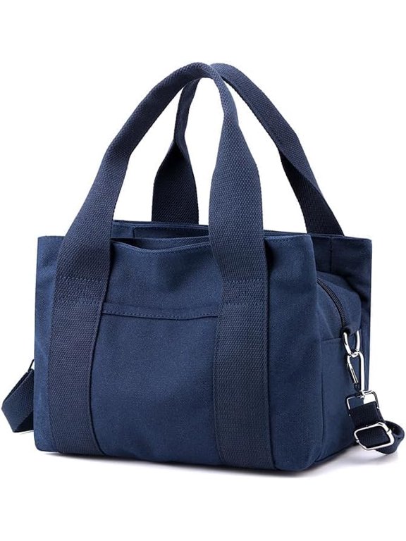 JennyShop Multi-pockets Casual Work Bags 2023, Pretty Canvas Tote Bags for Women, Quality Shoulder Hobo Bags Handbags Purse Big Satchel Purses