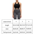 thumbnail image 2 of Sujetador Sin espalda Seitruly Top corto deportivo de yoga negro talla 4, 2 of 6