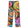 thumbnail image 4 of Rainbow Lollipop Winter Female Pants Flannel High Waist Women Pants Lady Warm Straight Leg Plush Trousers, 4 of 7