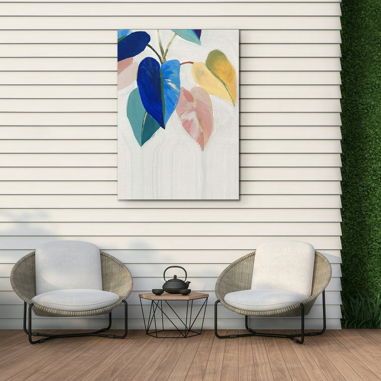 American Art Decor Modern Tropical Plants Outdoor Canvas Art Print, 28 in x 40 in, Size: 28 inch x 40 inch