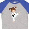 thumbnail image 4 of Inktastic Karate Girl, Cute Girl, Brown Hair, Black Belt Girls Toddler T-Shirt, 4 of 5