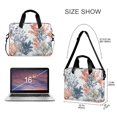 thumbnail image 3 of FORMRS 16" Laptop Bag Carrying Sleeve Case with Handle Travel Shoulder Briefcase, White Sea Plants, 3 of 8