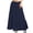 Blue, variant on Angala Ladies Skirts Elastic Low Waist Tiered Maxi Skirts Solid Summer Lightweight Flowy Boho Vacation Womens Skirts Size L Beige