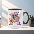 thumbnail image 6 of 1pc, 11 Oz/330ML, Customized With 26 Letters, Dragonfly, Butterfly Pattern Mug, Ceramic Coffee Cup, Summer And Winter Drinkware, Christmas Gift, Black And White, Upload Your Name, Customize, 6 of 10