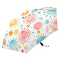 thumbnail image 4 of Watercolor Sun Compact Sun Umbrella Windproof Travel Umbrellas for Rain Strong Portable UV Protection, 4 of 8