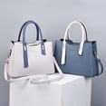 thumbnail image 3 of Stylago Womens Leather Handbags Fashion Zipper Compartments Tote Crossbody Bags Work Medium Shoulder Purses for Travel Vacation Blue, 3 of 5