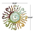 thumbnail image 5 of DecMode Multi Colored Metal Indoor Outdoor Cutout Swirl Sun Wall Decor with Abstract Patterns, 5 of 16