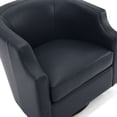 thumbnail image 3 of Top Grain Leather Pocket Coil Seat / 360 Swivel Glider Barrel Chair, 3 of 3