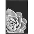 thumbnail image 3 of PixonSign Framed Wall Art Print Set Gray Rose Succulent Floral Cactus Photography Modern Art Chic Relax/Calm Grey Dark Black and White for Living Room, Bedroom, Office - 24"x36" Black, 3 of 5