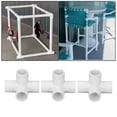 thumbnail image 1 of 10PCS Pipe Fitting Connectors 0.8in PVC Elbow Pipe Connector Pipe Splices 4 Way Elbow Fittings For Funniture Tent Connection, 1 of 8