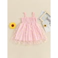 thumbnail image 2 of Bagilaanoe Toddler Baby Girl Summer Dress Flowers Print Sleeveless A-line Princess Dresses 6M 12M 18M 24M 3T 4T Kid Tulle Skirt, 2 of 7