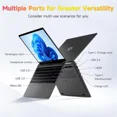 thumbnail image 4 of 15.6'' FHD IPS Business Laptop, 32GB RAM 1TB SSD, 12th Gen Intel Core i3-1215U (6-Cores Up to 4.4GHz Beat i5-1135G7), Win 11, Type-C 65W PD Fast Charger, Fingerprint Backlit Keyboard Wi-Fi 6 Gray, 4 of 7