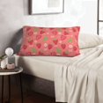 thumbnail image 6 of Sikiie Strawberry Floral Print Plush Pillow Cover, Wrinkle-proof and Stain-resistant Pillow Protector without Pillow Core, Home Decoration-14"x20", 6 of 6