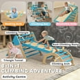 thumbnail image 4 of Qaba 8-in-1 Foldable Pikler Triangle Set with Arch, Ramp and Ladder, Blue, 4 of 10