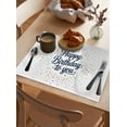 thumbnail image 3 of Happy Birthday to You Placemats Set of 12 Art Ribbon Celebration Heat Insulation Washable Place Mats, Rustic Non-Slip Table Mats for Dining Table Party Kitchen Decor,13x19 Inch, 3 of 4