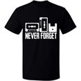 thumbnail image 2 of OXI T-Shirt - Never Forget, Basic Casual T-Shirt for Men's and Women Fleece T-Shirt Short Sleeve - Black Small, 2 of 3