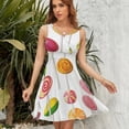 thumbnail image 7 of Candy Pattern Rainbow Lollipop Sundress Sleeveless Dress Summer Women Clothes Dress for Women Dresses, 7 of 7